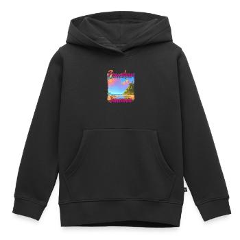Coucher de soleil à Zanzibar, Tanzanie - Sweat Premium à capuche enfant bio - noir - Devant - AI Model Kid Male (0cm)