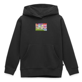Erfurt, Krämerbrücke - Sweat Premium à capuche enfant bio - noir - Devant - AI Model Kid Male (0cm)