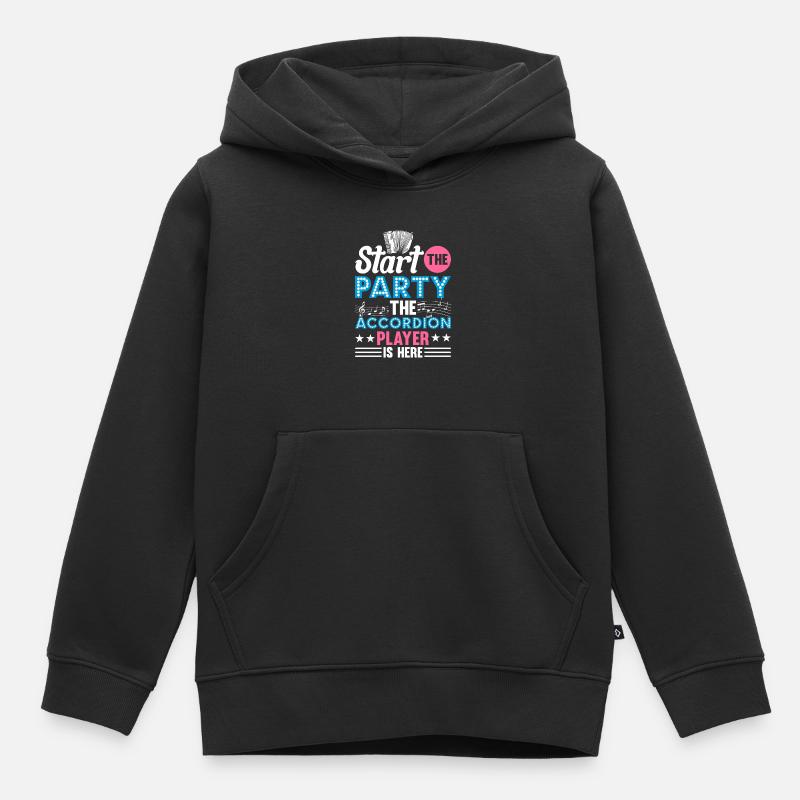 Accordéon Polka Accordéon Squeeze Box - Sweat Premium à capuche enfant bio - noir
