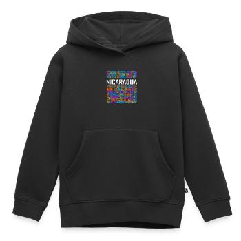 Nicaragua - Words - Kids Premium Organic Hoodie - black - Front - AI Model Kid Male (0cm)