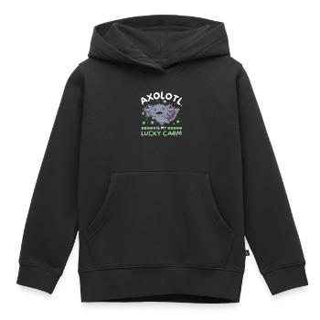 Axolotl is my lucky carm Kleeblatt St Patricks Day - Kinder Premium Organic Hoodie - Schwarz - Vorne - AI Model Kid Male (0cm)