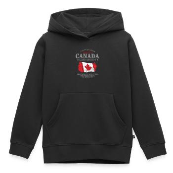 Kanada - Maple Leaf - Canada - Kinder Premium Organic Hoodie - Schwarz - Vorne - AI Model Kid Male (0cm)