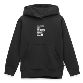 Computer Repair Technology Support Technology - Kids Premium Organic Hoodie - black - Front - AI Model Kid Male (0cm)