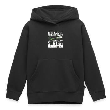 Lecteur de laser tag cool - Sweat Premium à capuche enfant bio - noir - Devant - AI Model Kid Male (0cm)
