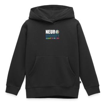 Autisten Bewusstsein Autismus Vielfalt - Kinder Premium Organic Hoodie - Schwarz - Vorne - AI Model Kid Male (0cm)