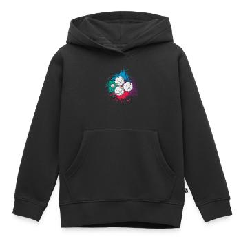 Boule Boccia Balle Sports Jeu de Boules de Pétanque - Sweat Premium à capuche enfant bio - noir - Devant - AI Model Kid Male (0cm)