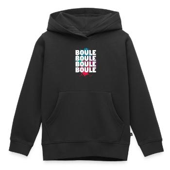 Boule Boccia Ball Sports Petanque Game Papa Father - Kids Premium Organic Hoodie - black - Front - AI Model Kid Male (0cm)