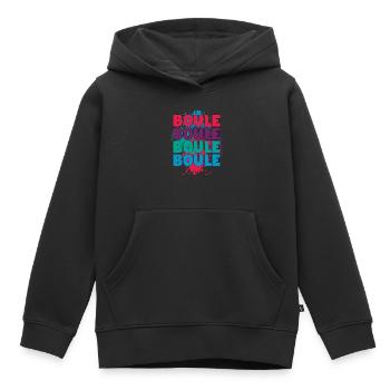 Boule Boccia Ball Sports Petanque Game Papa Father - Kids Premium Organic Hoodie - black - Front - AI Model Kid Male (0cm)