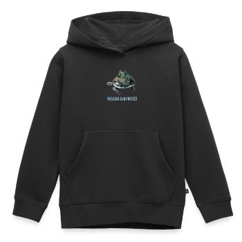 Protection des animaux menacés Nature - Sweat Premium à capuche enfant bio - noir - Devant - AI Model Kid Male (0cm)