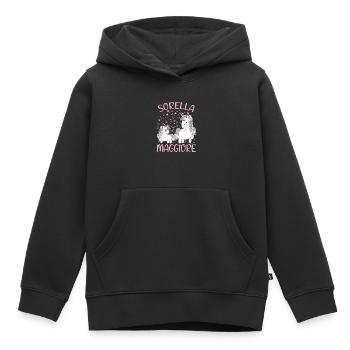 Sorella Maggiore Unicorno Annuncio Gravidanza - Kinder Premium Organic Hoodie - Schwarz - Vorne - AI Model Kid Male (0cm)