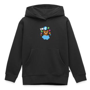 Birthday Teddy Bear 4 Years Old Bday Party Gift - Kinder Premium Organic Hoodie - Schwarz - Vorne - AI Model Kid Male (0cm)