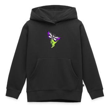Motte Skull Schaedel - Kinder Premium Organic Hoodie - Schwarz - Vorne - AI Model Kid Male (0cm)