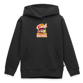 Billard Billard Billard Club de billard Club de billard - Sweat Premium à capuche enfant bio - noir - Devant - AI Model Kid Male (0cm)