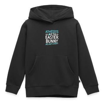 Atheist Ostern Anti Religion Anti Kirche Atheismus - Kinder Premium Organic Hoodie - Schwarz - Vorne - AI Model Kid Male (0cm)