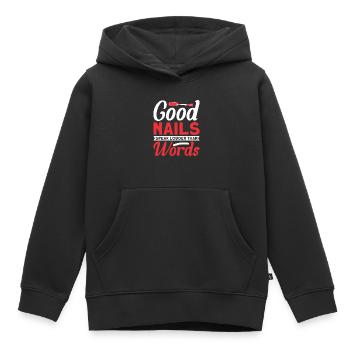 Nail Polish Nail Design Manicure Nail Studio Nails - Kids Premium Organic Hoodie - black - Front - AI Model Kid Male (0cm)