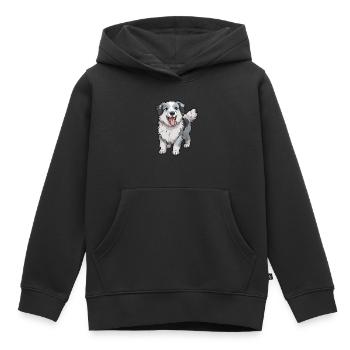 Treuer Begleiter Hund - Kinder Premium Organic Hoodie - Schwarz - Vorne - AI Model Kid Male (0cm)