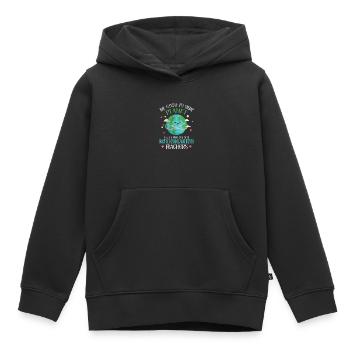 Kindergarten - Kids Premium Organic Hoodie - black - Front - AI Model Kid Male (0cm)