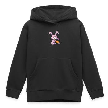 Lapin gothique Lapin gothique Gothique Pâques Emo Goth - Sweat Premium à capuche enfant bio - noir - Devant - AI Model Kid Male (0cm)