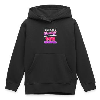 Hundeliebhaber Beste Oma Muttertag Granny Hundefan - Kinder Premium Organic Hoodie - Schwarz - Vorne - AI Model Kid Male (0cm)