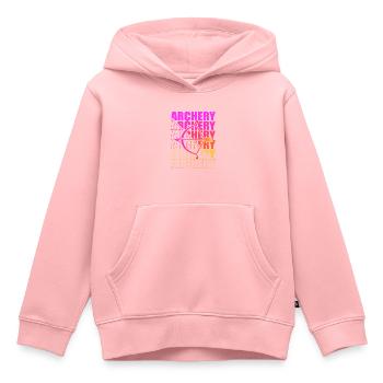 Bogensport Bogenschütze Bogenschießen Pfeil Bogen - Kinder Premium Organic Hoodie - Rosa - Vorne - AI Model Kid Female (0cm)