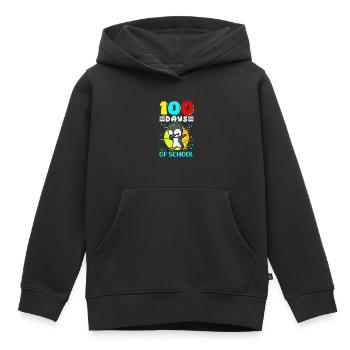 100 School Days Kids School Student Gift - Kids Premium Organic Hoodie - black - Front - AI Model Kid Male (0cm)