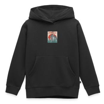 Chinchilla rongeur animal de compagnie rongeur cadeau - Sweat Premium à capuche enfant bio - noir - Devant - AI Model Kid Male (0cm)