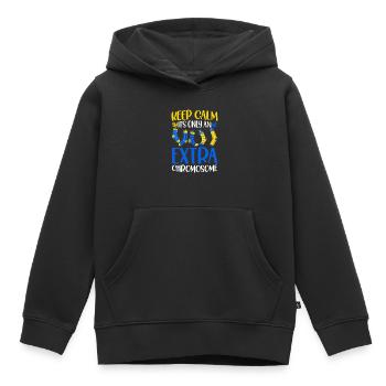 Restez calme, c’est juste un supplément - Sweat Premium à capuche enfant bio - noir - Devant - AI Model Kid Male (0cm)