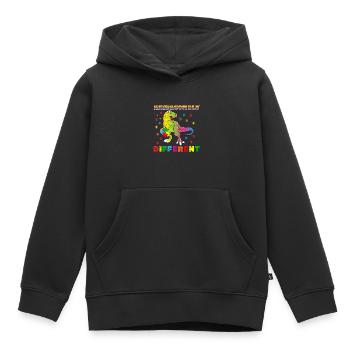 Un garçon autiste très différent - Sweat Premium à capuche enfant bio - noir - Devant - AI Model Kid Male (0cm)