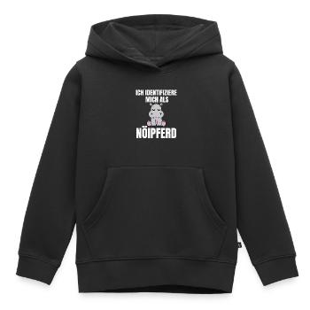 Gelangweiltes Nilpferd / Nölpferd / Keinen Bock - Kinder Premium Organic Hoodie - Schwarz - Vorne - AI Model Kid Male (0cm)