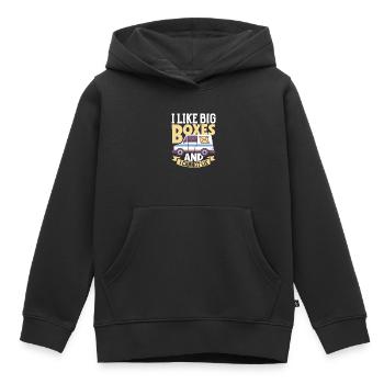 Commis des postes Postlady Postman Post Office - Sweat Premium à capuche enfant bio - noir - Devant - AI Model Kid Male (0cm)