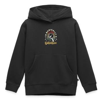 Détective Je suis essentiellement un enquêteur-détective - Sweat Premium à capuche enfant bio - noir - Devant - AI Model Kid Male (0cm)