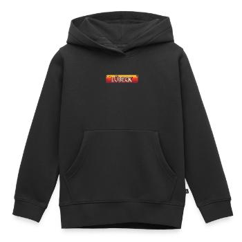 Lübeckerin Lübecker Lübeck - Kinder Premium Organic Hoodie - Schwarz - Vorne - AI Model Kid Male (0cm)
