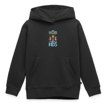 Children in day care - Childminder - Kids Premium Organic Hoodie - black - Front - AI Model Kid Male (0cm)