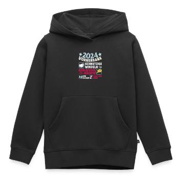 Vorhersage 2024 bald Vater Babyparty 2024 - Kinder Premium Organic Hoodie - Schwarz - Vorne - AI Model Kid Male (0cm)