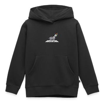 Zebra - Kinder Premium Organic Hoodie - Schwarz - Vorne - AI Model Kid Male (0cm)