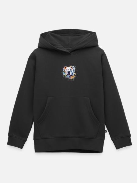 American Bulldog - Kinder Premium Organic Hoodie - Schwarz