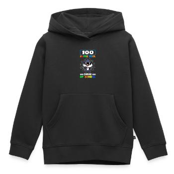 100 School Days School Kids Student Gift - Kids Premium Organic Hoodie - black - Front - AI Model Kid Male (0cm)