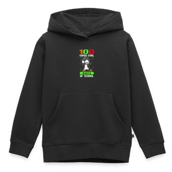 100 School Days School Kids School Gift - Kids Premium Organic Hoodie - black - Front - AI Model Kid Male (0cm)