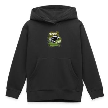 Framo pritsche Transporter Lkw DDR IFA Oldtimer - Kinder Premium Organic Hoodie - Schwarz - Vorne - AI Model Kid Male (0cm)