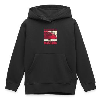 Motorcycles And Mascara 3 - Kinder Premium Organic Hoodie - Schwarz - Vorne - AI Model Kid Male (0cm)