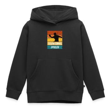 Tischtennisspieler - Kinder Premium Organic Hoodie - Schwarz - Vorne - AI Model Kid Male (0cm)