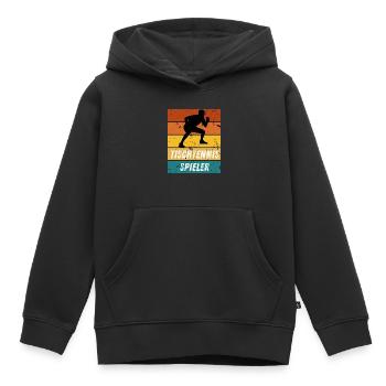 Tischtennisspieler - Kinder Premium Organic Hoodie - Schwarz - Vorne - AI Model Kid Male (0cm)