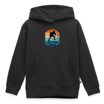 Tischtennisspieler - Kinder Premium Organic Hoodie - Schwarz - Vorne - AI Model Kid Male (0cm)