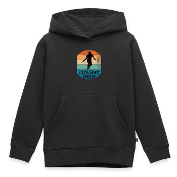 Tischtennisspieler - Kinder Premium Organic Hoodie - Schwarz - Vorne - AI Model Kid Male (0cm)