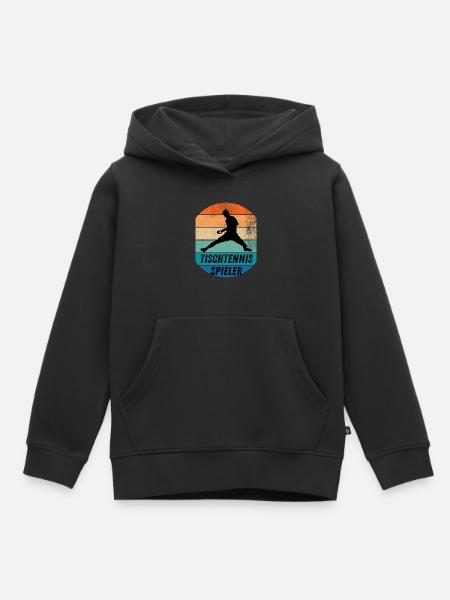 Tischtennisspieler - Kinder Premium Organic Hoodie - Schwarz