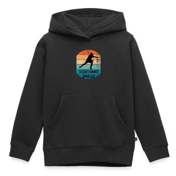 Tischtennisspieler - Kinder Premium Organic Hoodie - Schwarz - Vorne - AI Model Kid Male (0cm)