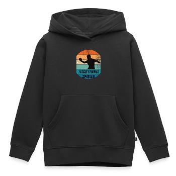 Tischtennisspieler - Kinder Premium Organic Hoodie - Schwarz - Vorne - AI Model Kid Male (0cm)