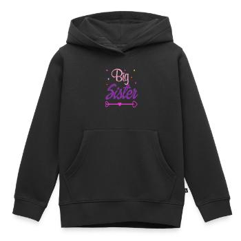 Grande Sœur Grande Sœur Cadeau Grande Soeur - Sweat Premium à capuche enfant bio - noir - Devant - AI Model Kid Male (0cm)