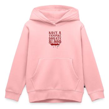 Sauvez un vampire, donnez du sang 2 - Sweat Premium à capuche enfant bio - rose - Devant - AI Model Kid Female (0cm)