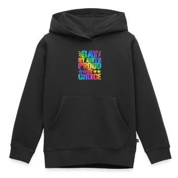 Gay By Birth Proud By Choice 2 - Kinder Premium Organic Hoodie - Schwarz - Vorne - AI Model Kid Male (0cm)